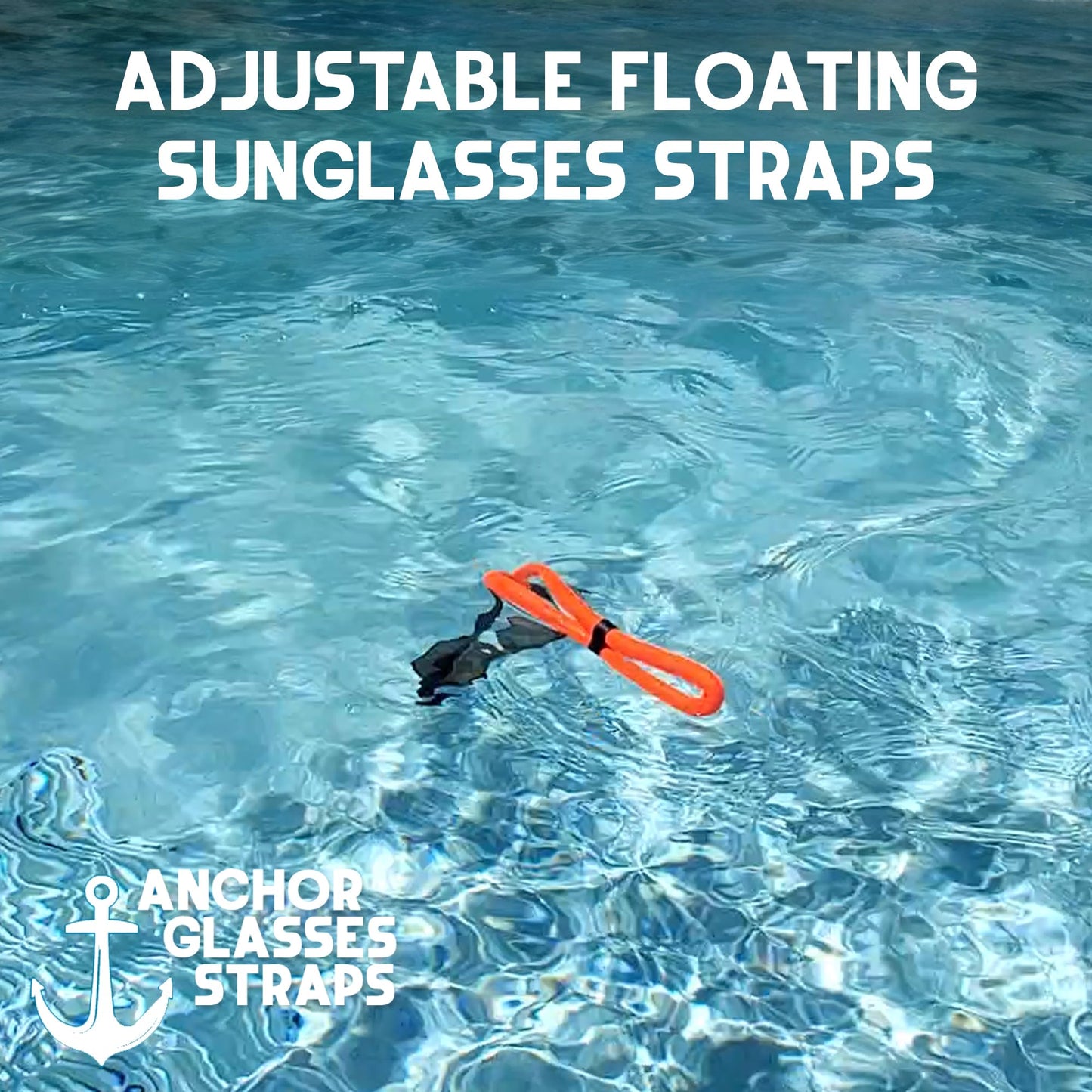 Floating Sunglasses Straps for Water โ 4 Pack Buoyant Glasses Retainer for Men Women โ Adjustable Floatable Eyewear Lanyard for Boating Kayaking Fishing Paddleboarding Beach Lake Pool