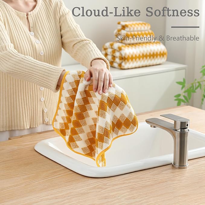 8 Piece Bathroom Towel Set |2 Oversized Bath Towels, 2 Hand Towels, 4
