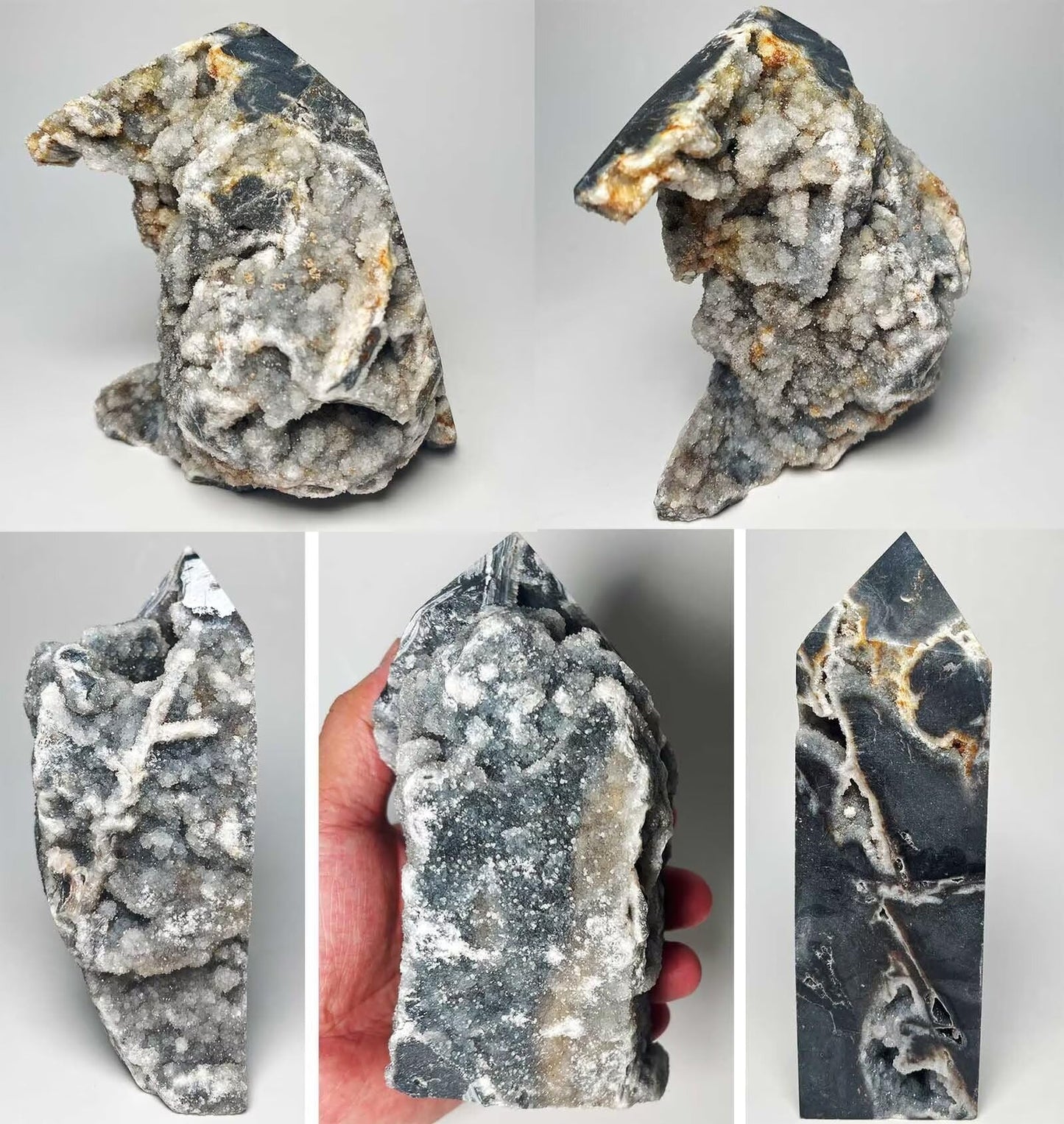 FZBHRO Large Sphalerite Geode Towers Crystal Point Obelisk Irregular Shape Healing Crystal Stone Wand Meditation Gift 0.8-1.3 Pound