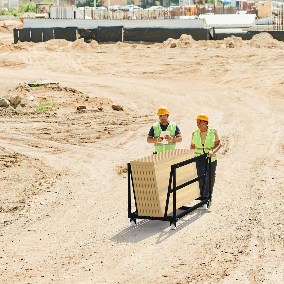 APARECIUM Heavy Duty Panel Truck Cart 3000 lbs Load Capacity, Adjustable Panel Sheet Cart, Substrate Panel Rack for Sheet Materials, Plywood Sheetrock Glass and Windows
