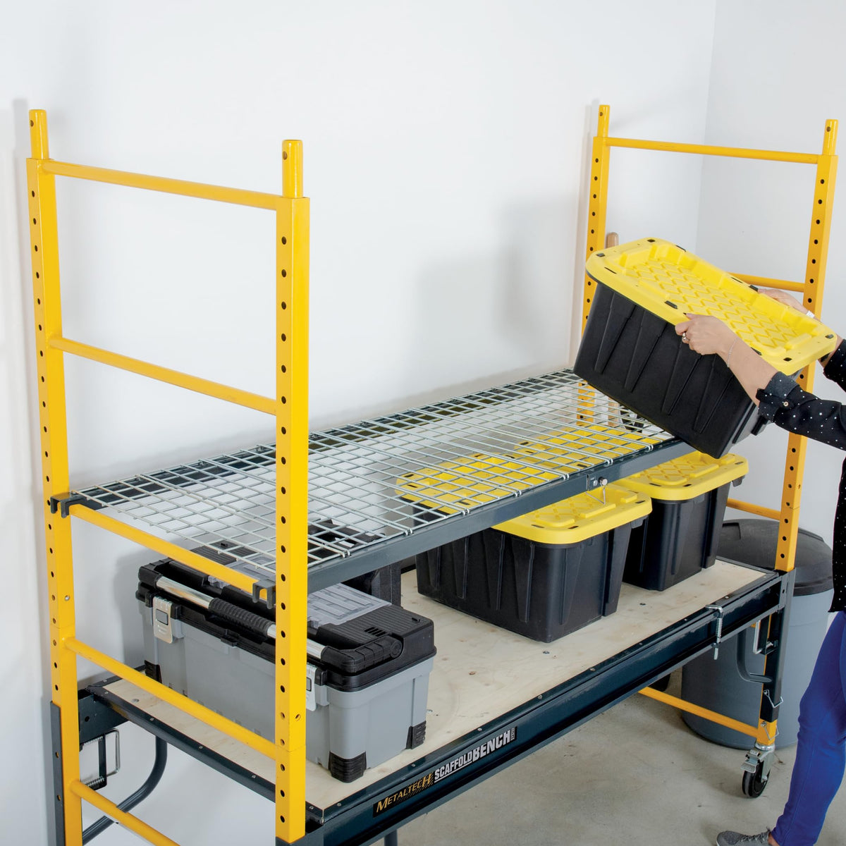 Metaltech Storage Shelf for Interior Scaffolding, Heavy Duty 200 lb Capacity, Metal Shelves for Storage, Shelf Organizers, Scaffolding Accessories, Storage Racks and Shelving