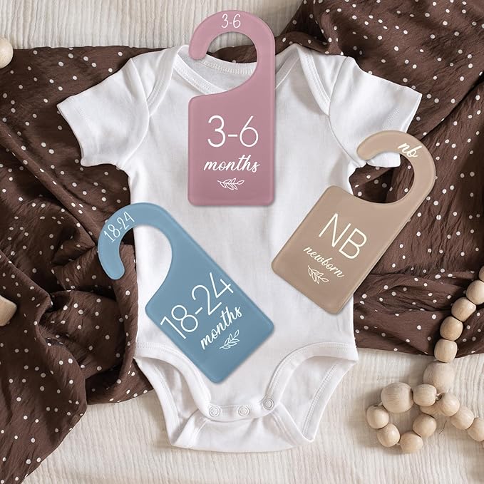 Whaline Acrylic Baby Closet Dividers Boho Hanging Acrylic Infant Clothes Hanger