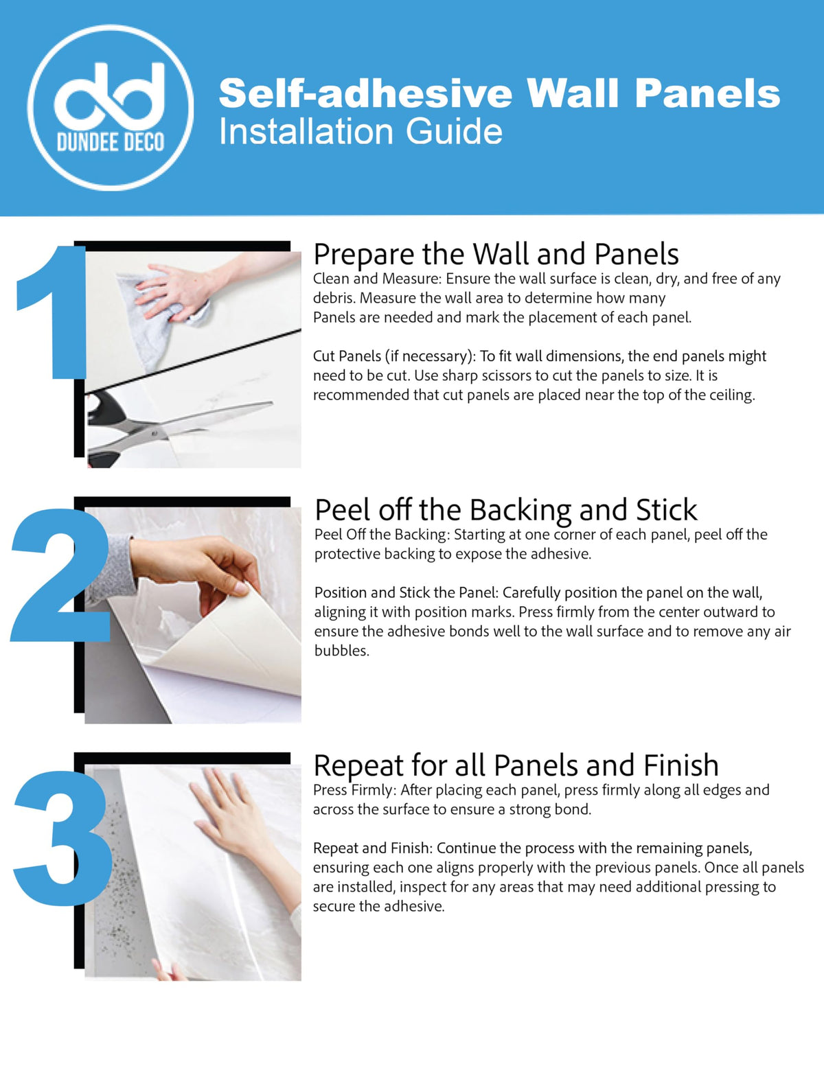 Dundee Deco 3D Peel and Stick Wall Panels - Soft-Touch Matte Finish, 1.6 ft X 3.4 ft, Thick Self-Adhesive Panels for Home & Commercial Interiors - White - Set of 10, Covers 55 sq ft