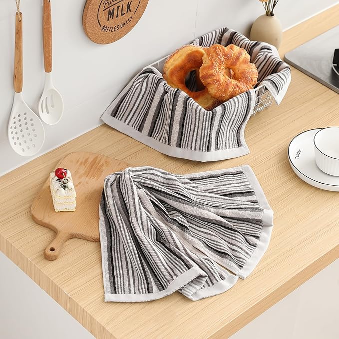 SALAS Kitchen Dish Towels for Drying Dishes, Large Cotton Kitchen Cloths Hand