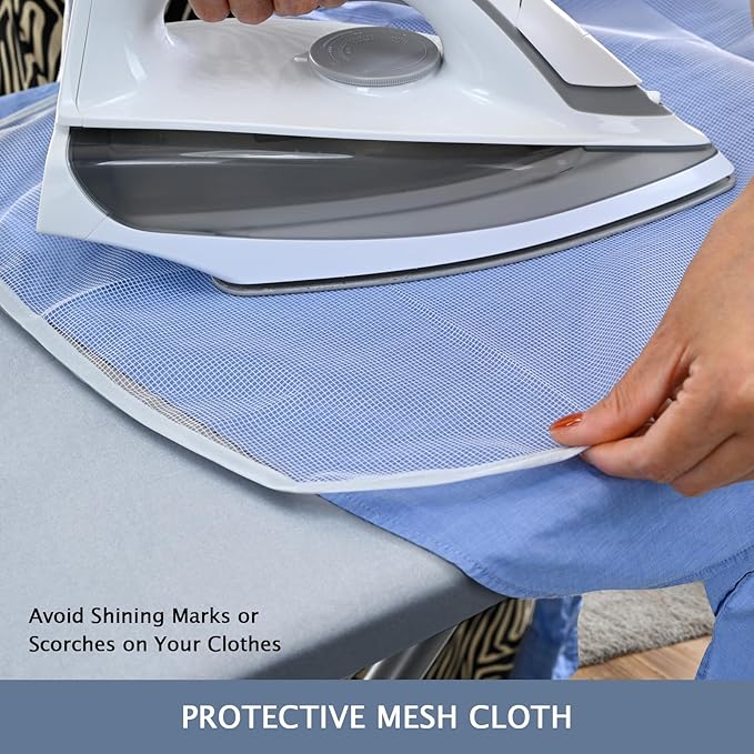 SheeChung 12.5"x32" Small Table Top Ironing Board Cover and Pad, Fits Mini