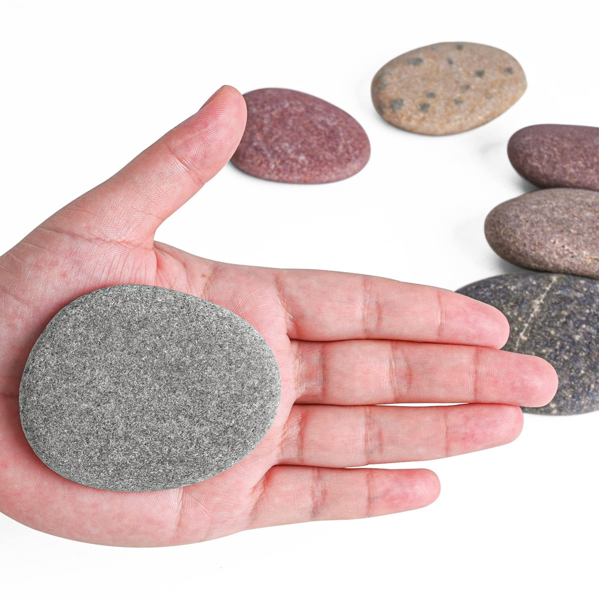 River Rocks for Painting 35 Pcs Large 2-3 Inch Flat Smooth Painting Stones Craft Rock to Paint for Kids Crafts Painting Bulk