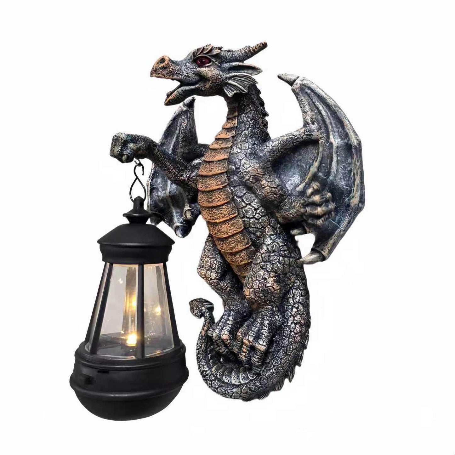 niwhydi Dragon Tree Hugger with Solar Lantern 10.4 Inch Dragon Lamp Decor Statue Garden Yard Outdoor Outside Thoughtful Gifts for Women Mom Grandma