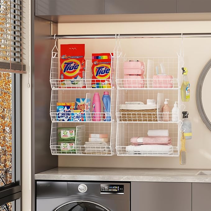 5 Tier Extra Large Closet Hanging Shelves