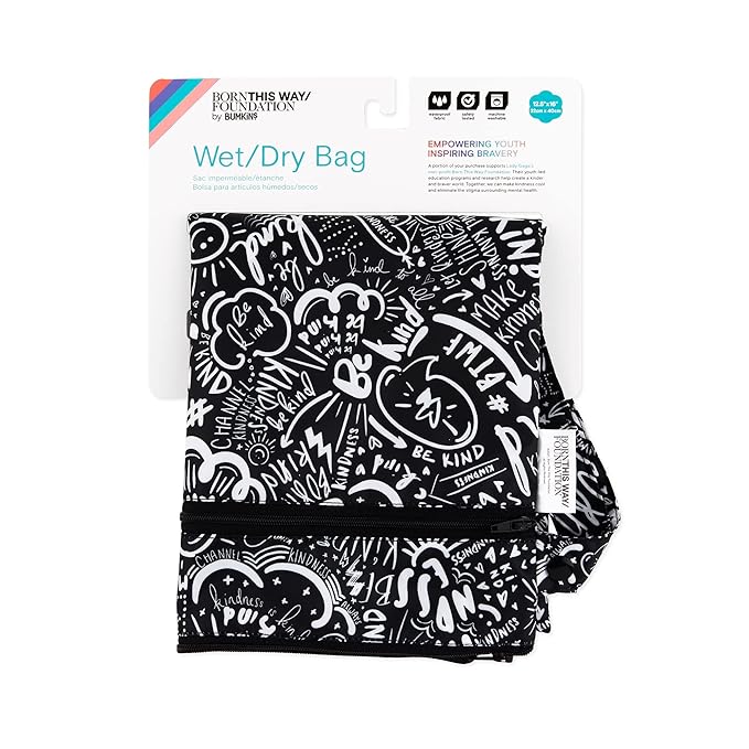 Bumkins Waterproof Wet Dry Bag for Baby, Swim Suit, Cloth Diapers, Pump Parts