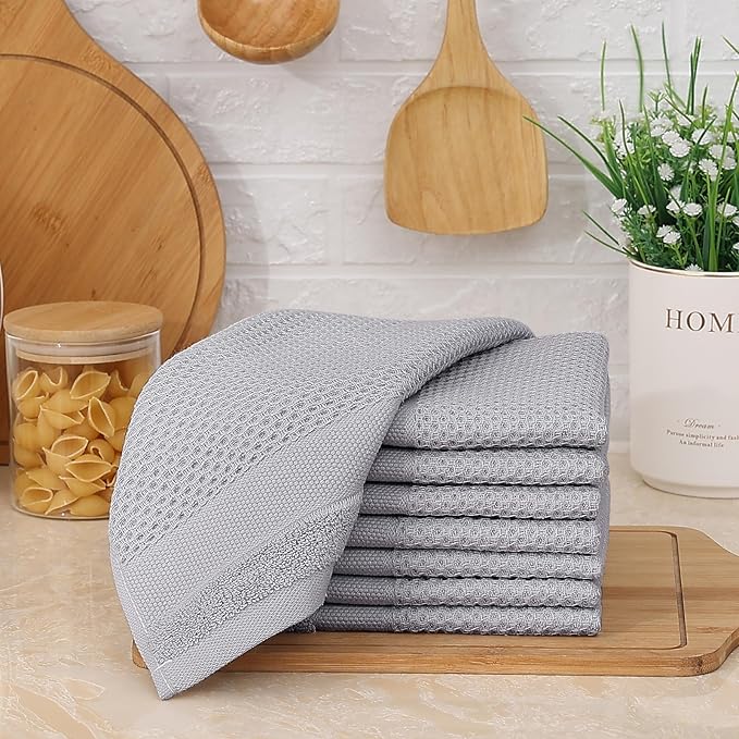 Homaxy 100% Cotton Dish Cloths, 12 Pack