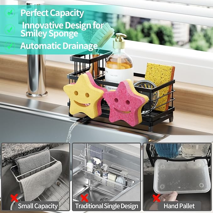 HapiRm Sink Caddy Sponge Holder
