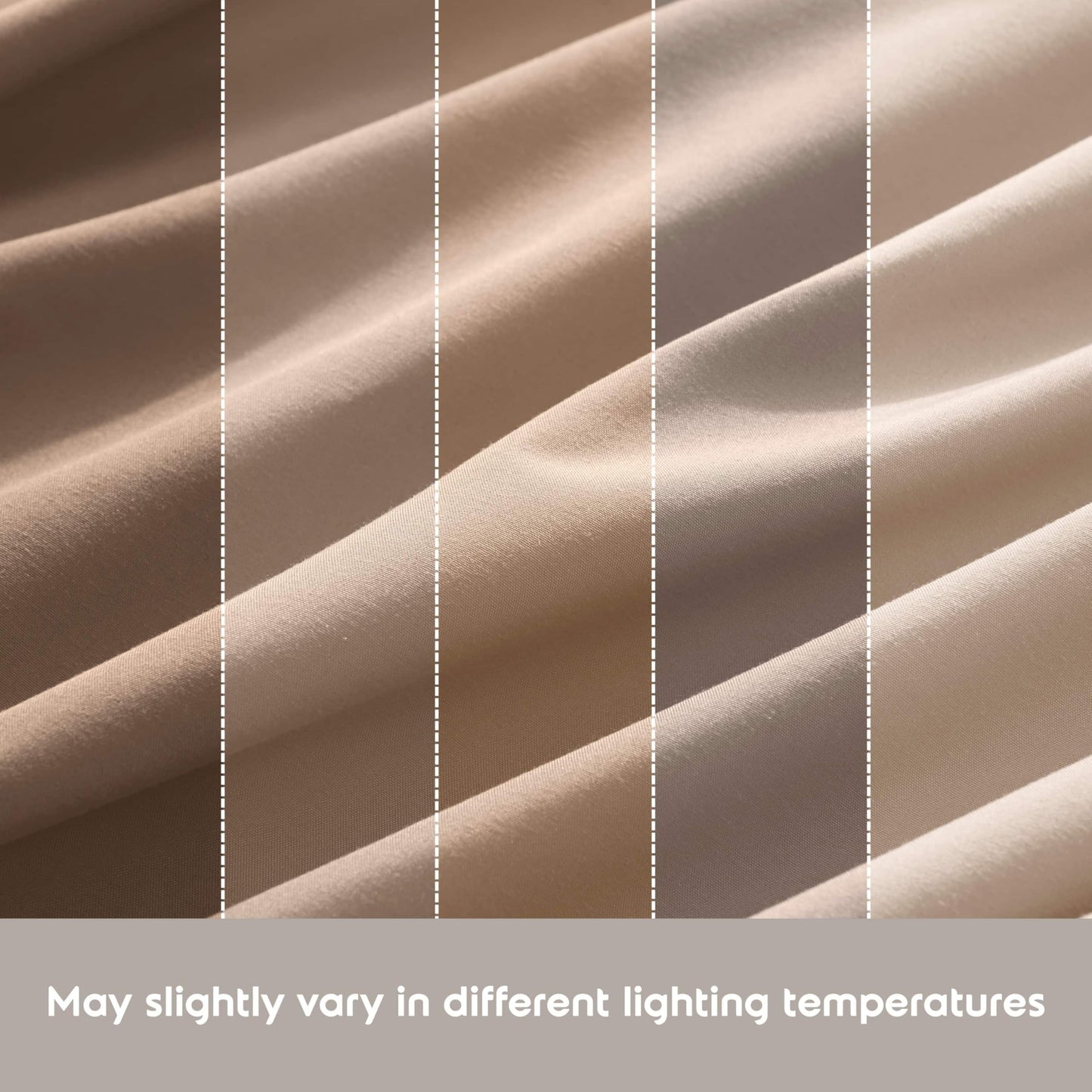 Nestl Extra Deep Queen Sheet Set - 6 Piece Breathable & Cooling Sheets - Hotel Luxury Bedding Set w/18-24 Inch Deep Pockets - Easy & Secure Fit - Super Soft, Wrinkle Free & Comfy - Taupe Sand
