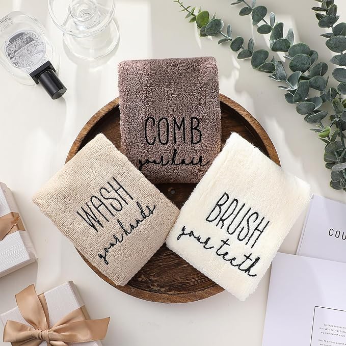 3 Pcs Farmhouse Decorative Hand Towels