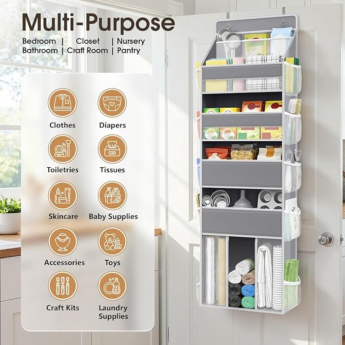 WISELIFE 5-Tier Over the Door Organizer
