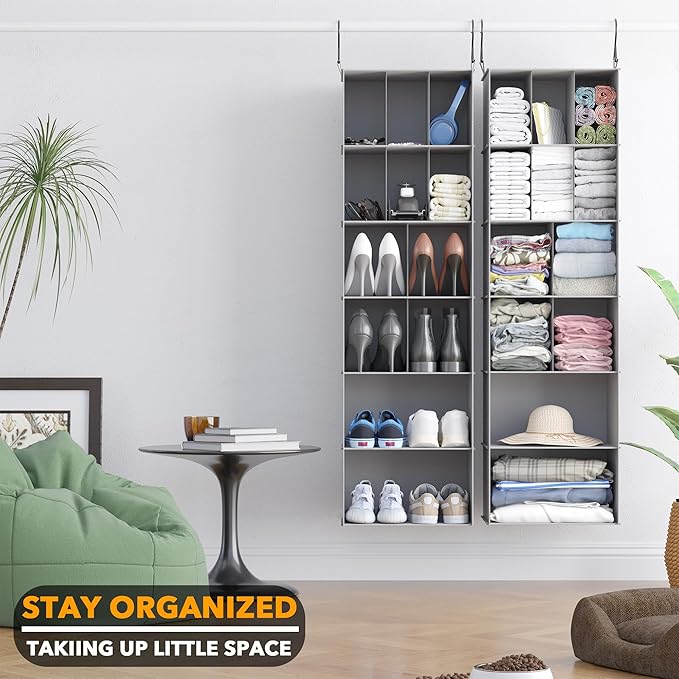 SpaceAid 2 Pack Hanging Closet Organizer and Storage