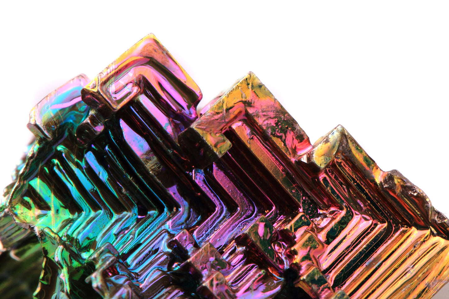 Rainbow Bismuth Crystal Stone Specimen for Collecting Decoration Wire Wrapping Wicca Reiki Energy Healing 99.99% USA Pure Mineral Element by Awesome Industries (200-300 Gram Weight)