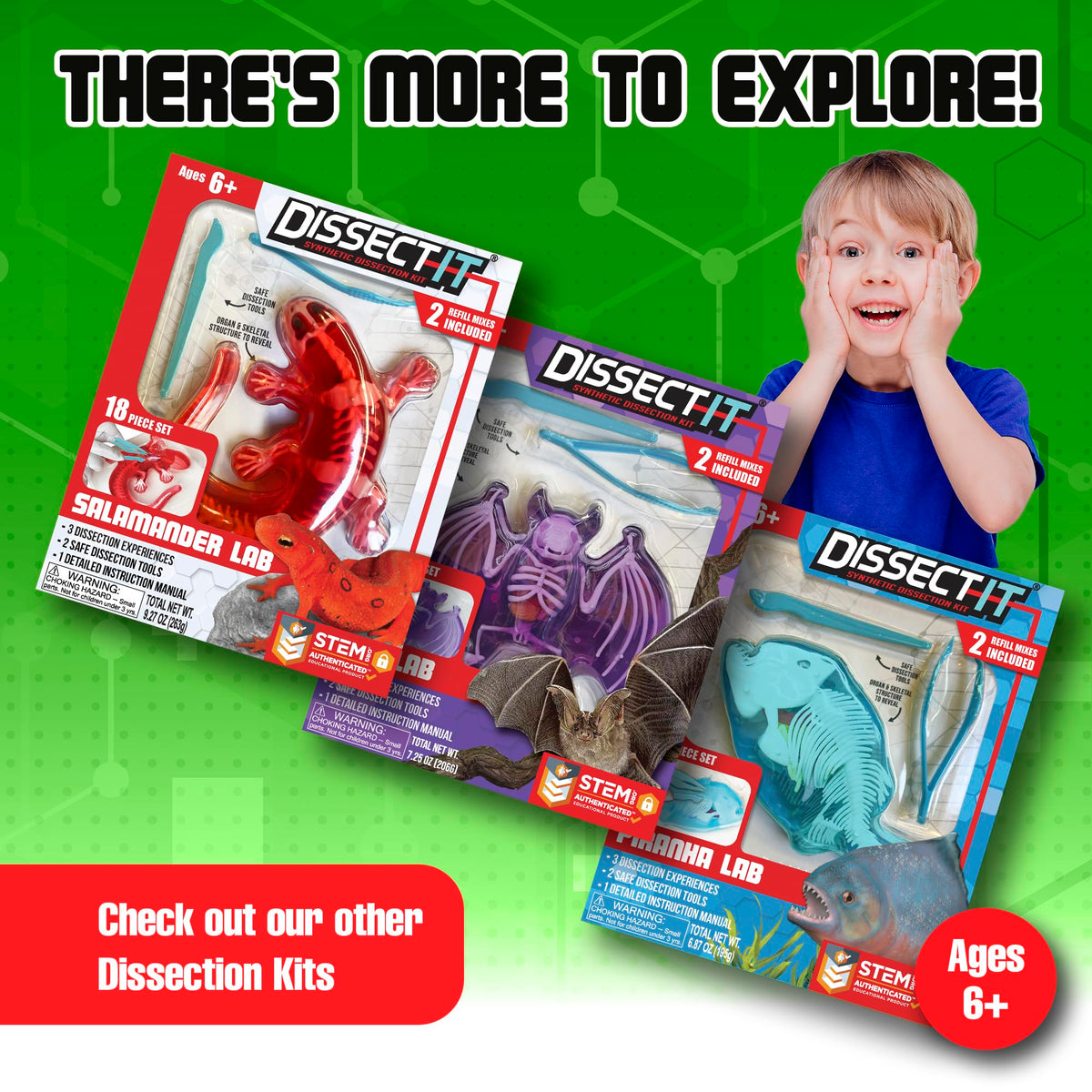 Top Secret Toys Dissect It Kit for Kids, Synthetic Dissection Kids Science Kit to Learn Animal Anatomy, Biology, STEM Frog Toys, Ages 6 and Above
