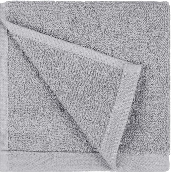 Amazon Basics Highly Absorbent Fast Drying 100% Cotton Washcloths