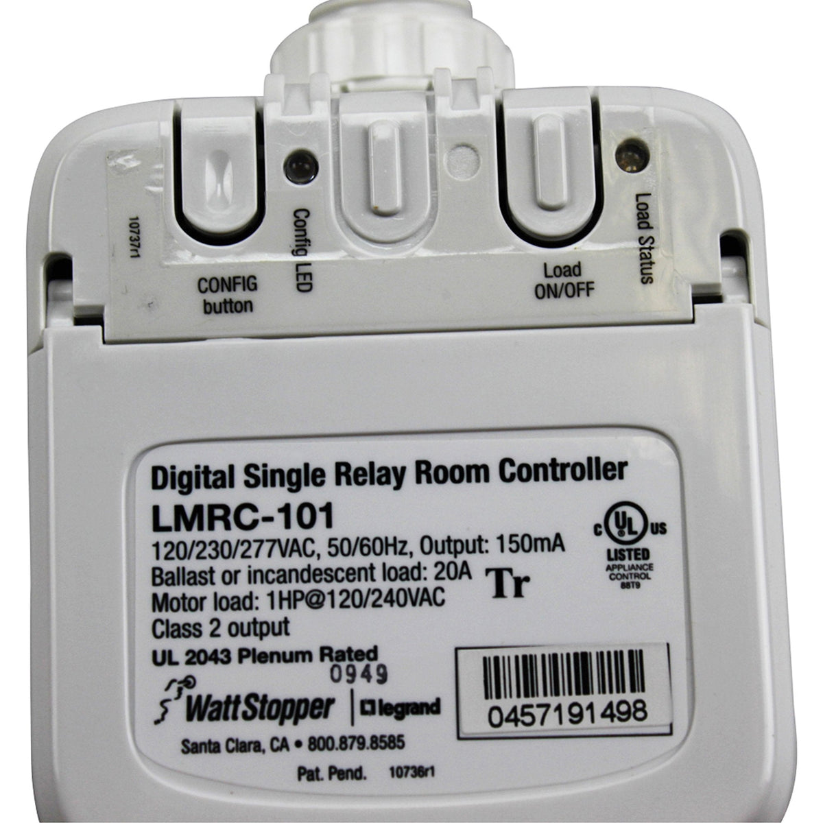 Wattstopper LMRC-101 Digital Room Controller on/Off Single Relay Room Controller