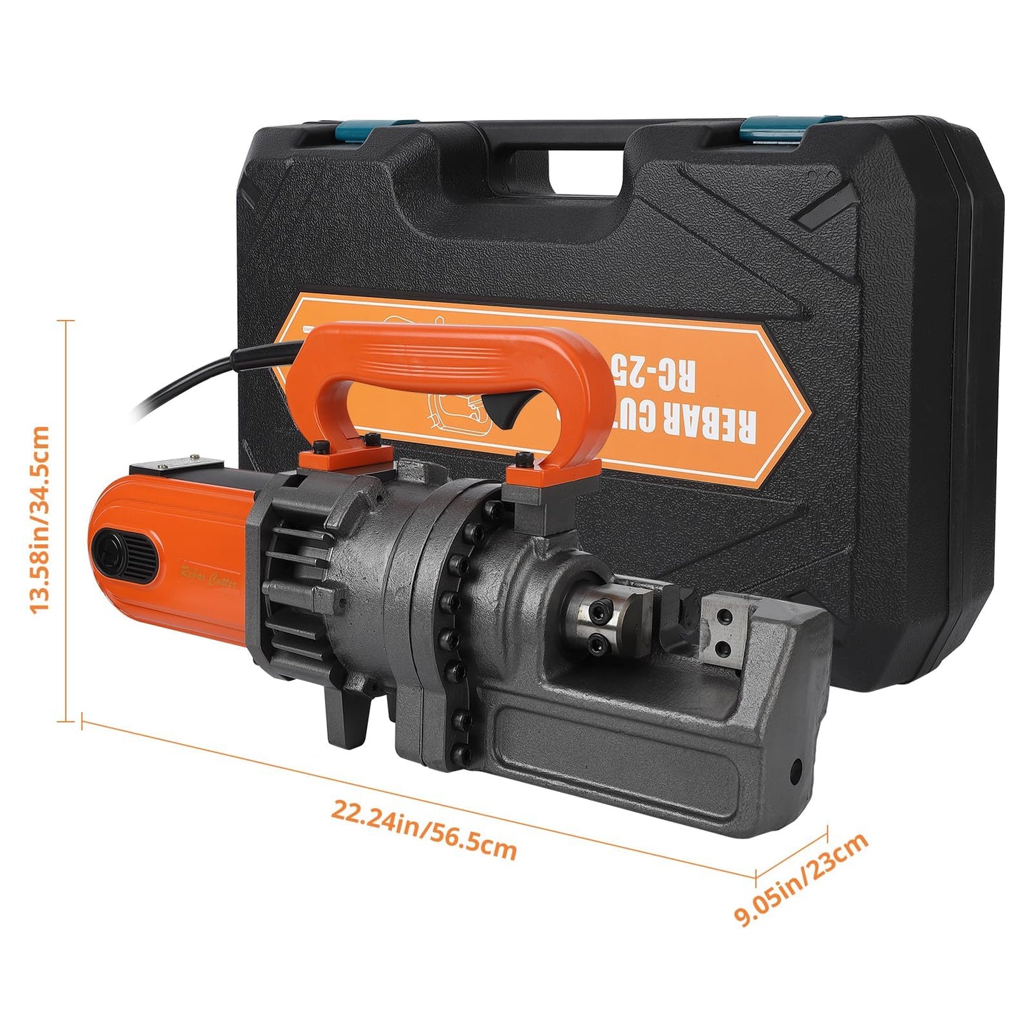 GarveeTech Electric Hydraulic Rebar Cutter, 900W 110V Cutting up to 5/8 in #5 4-16 mm Rebar, Steel, with Blades, Cutting Speed 3S, Concrete Construction Tools Heavy Duty (900W RC-16)