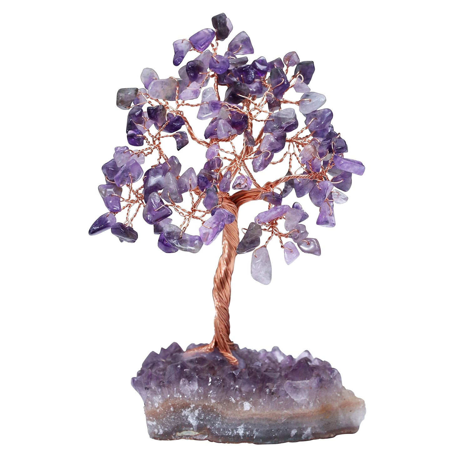 Crocon® Amethyst Crystals Tree with Cluster Base Tree of Life, Birthday Gifts for Women, Men Decor for Shelf, Sister Gift, Birthday Gifts for Mom, Cute Home Office Decor Purple Housewarming Present
