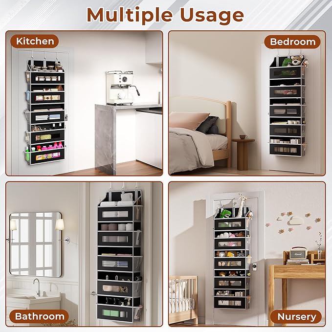 2 Packs 5-Tier Over the Door Storage Organizer