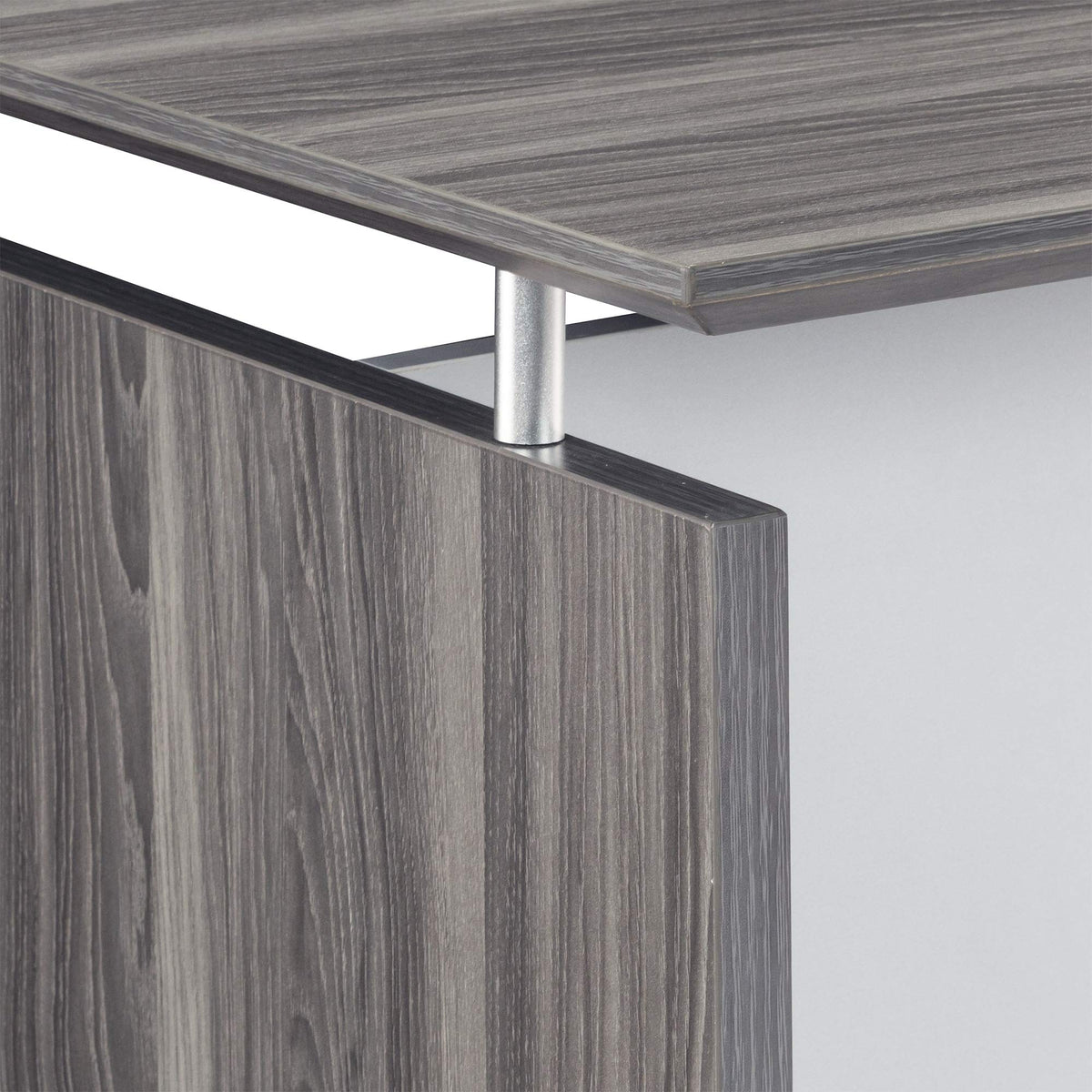 Mayline MNDS63LGS Medina Straight Edge Desk, 63"W, Gray Steel Laminate
