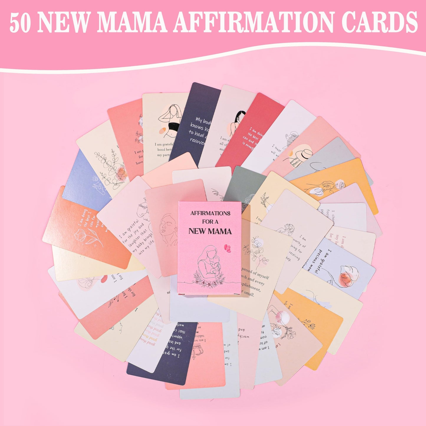 JSTUMB New Mom Gifts, First 1st Mothers Day Birthday Gifts for New Mom Care Package After Baby Postpartum Present for Expecting Mama Basket Set of 7