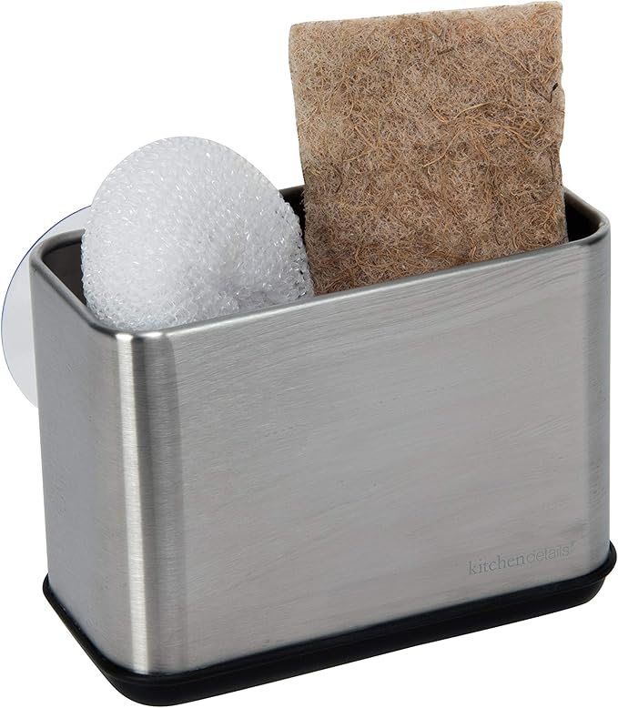 Kitchen Details Cup Sponge Holder/Basket, Space-Saving, in Stainless Steel