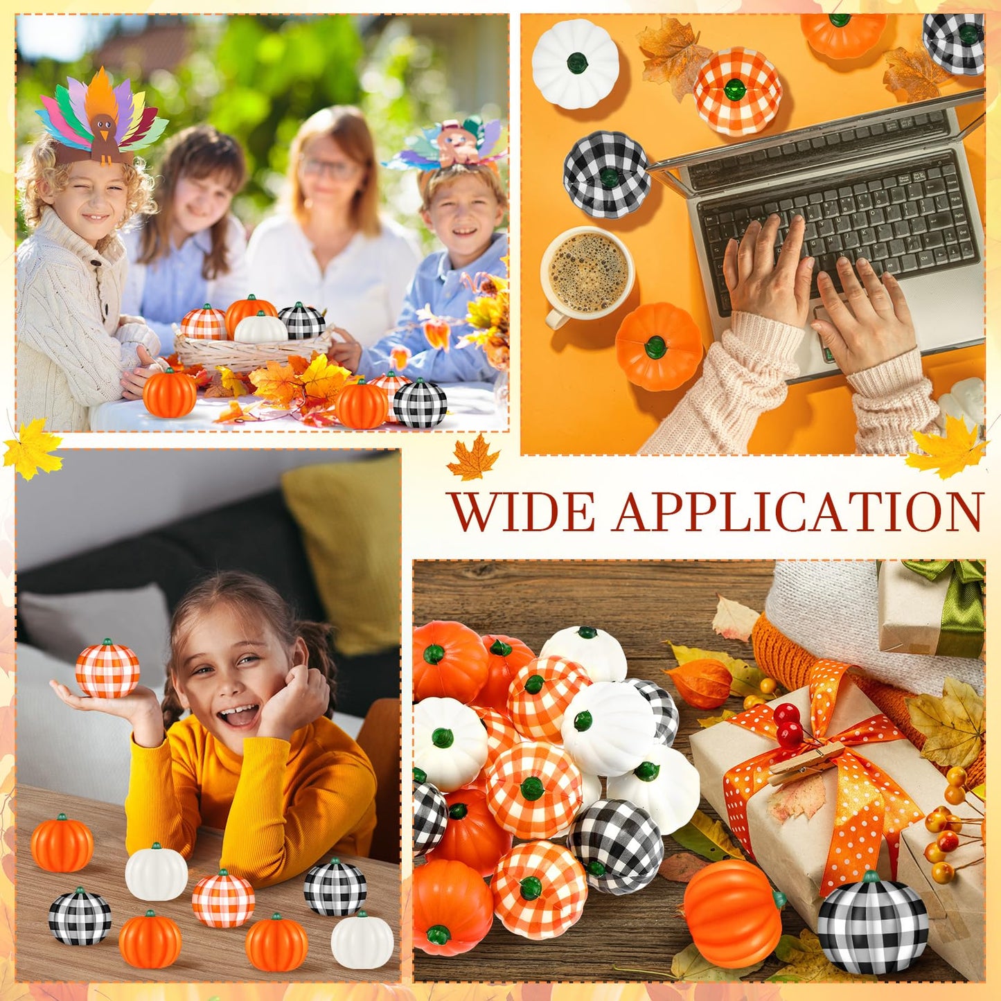 Leyndo 24 Pcs Thanksgiving Pumpkin Stress Balls Bulk Stress Relief Mini Foam Squeeze Ball Halloween Party Favors with Storage Bag for Bag Fillers Carnival Reward (Vivd Style)
