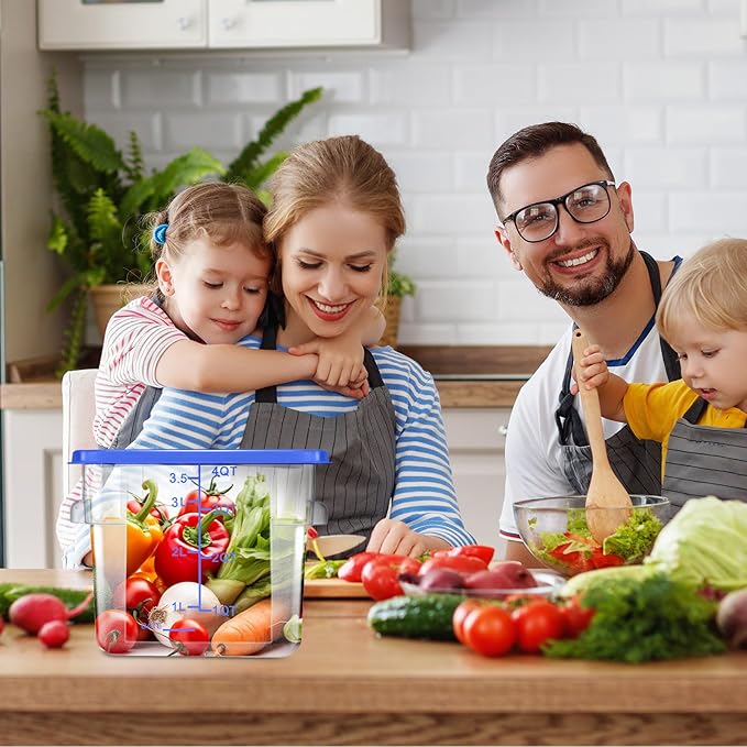 Barydat 4 Pcs Square Food Storage Containers