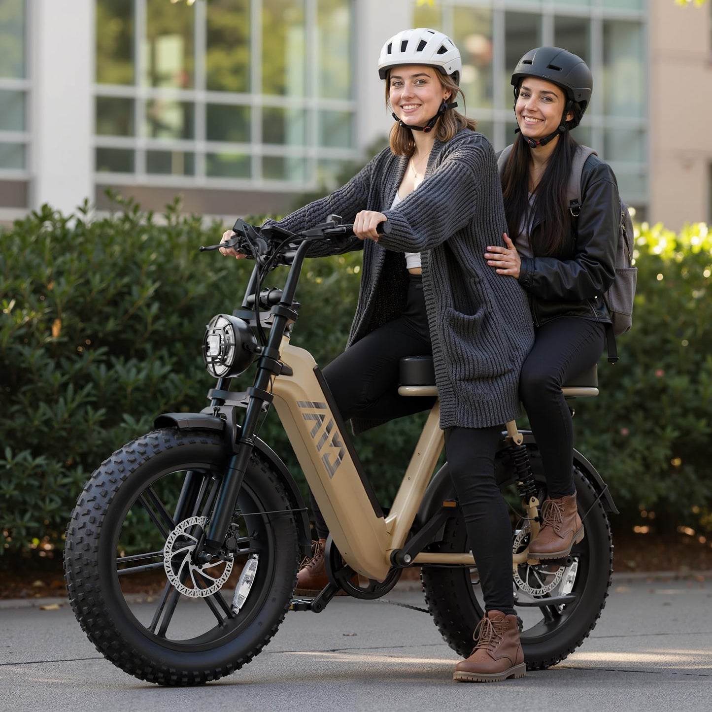 TST Electric Bike for Adults, 1500W Peak Motor Ebike with 48V 15Ah Battery, 60 Miles Range Electric Bike, 20" Fat Tire E Bike with Rear Seat, 7 Speeds(Yellow
