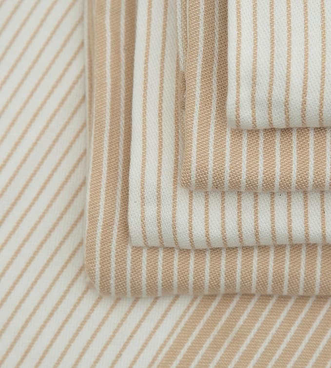 Premium Kitchen Towels | Yarn Dyed Flat Woven Stripe Kitchen Towel Set| 238 GSM