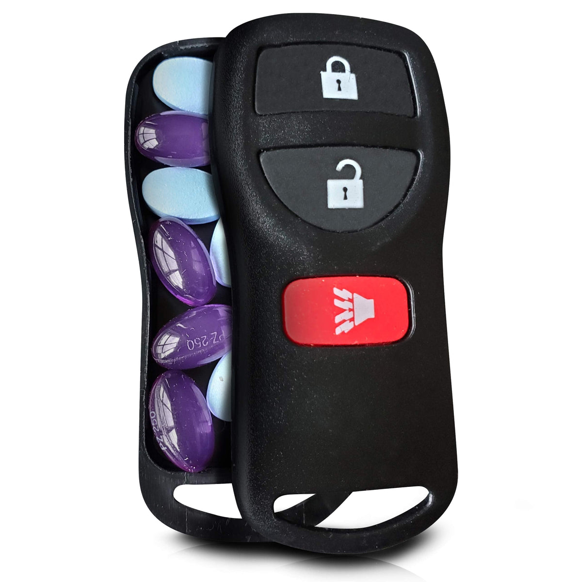 Key Fob Diversion Safe, Hidden Secret Compartment Keychain, Discreet Decoy Car Key Fob to Hide Valuables in Plain Sight, Small Stash Storage for Cash, Jewelry, Keys, Travel, Hotel, Home
