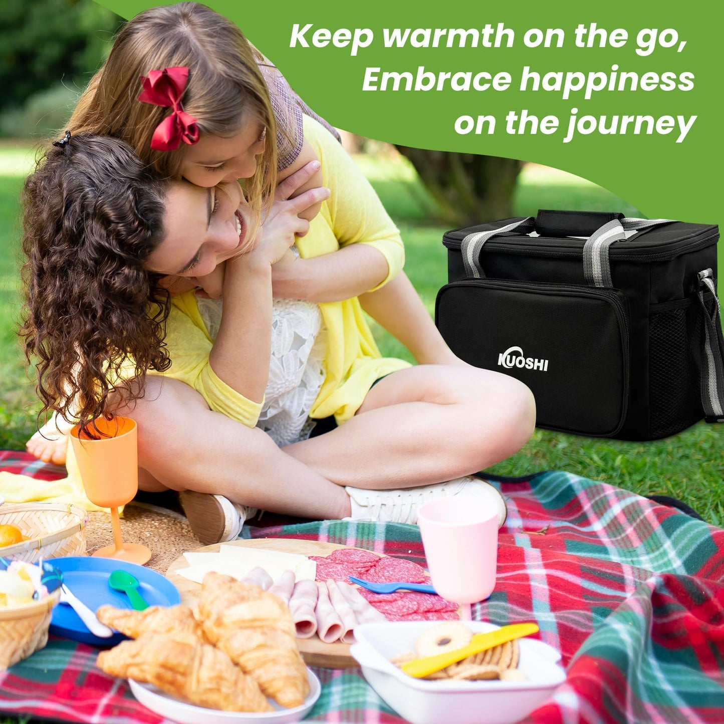 KUOSHI 25L Insulated Lunch Bag for Men/Women Leak-Proof Cooler Bag Liner & Soft Tote, Insulated Cooler Bag, Large Reusable Lunch Box for Work, Beach, Picnic, Fishing