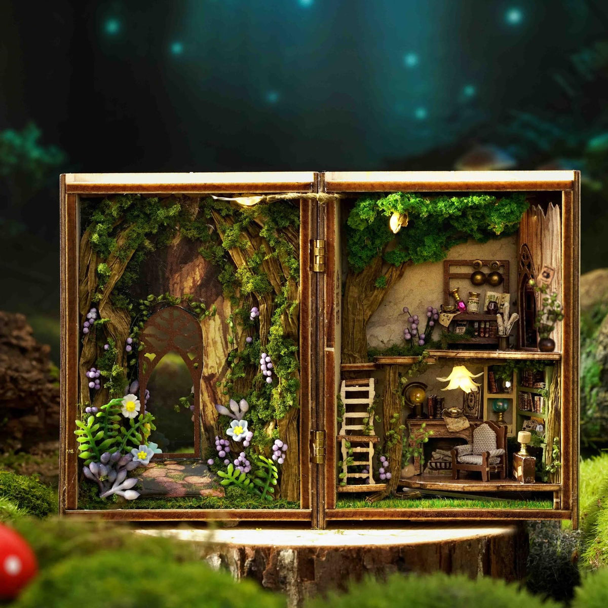 DIY Miniature House Kit, CUTEROOM Mini House Kit for Adult to Build