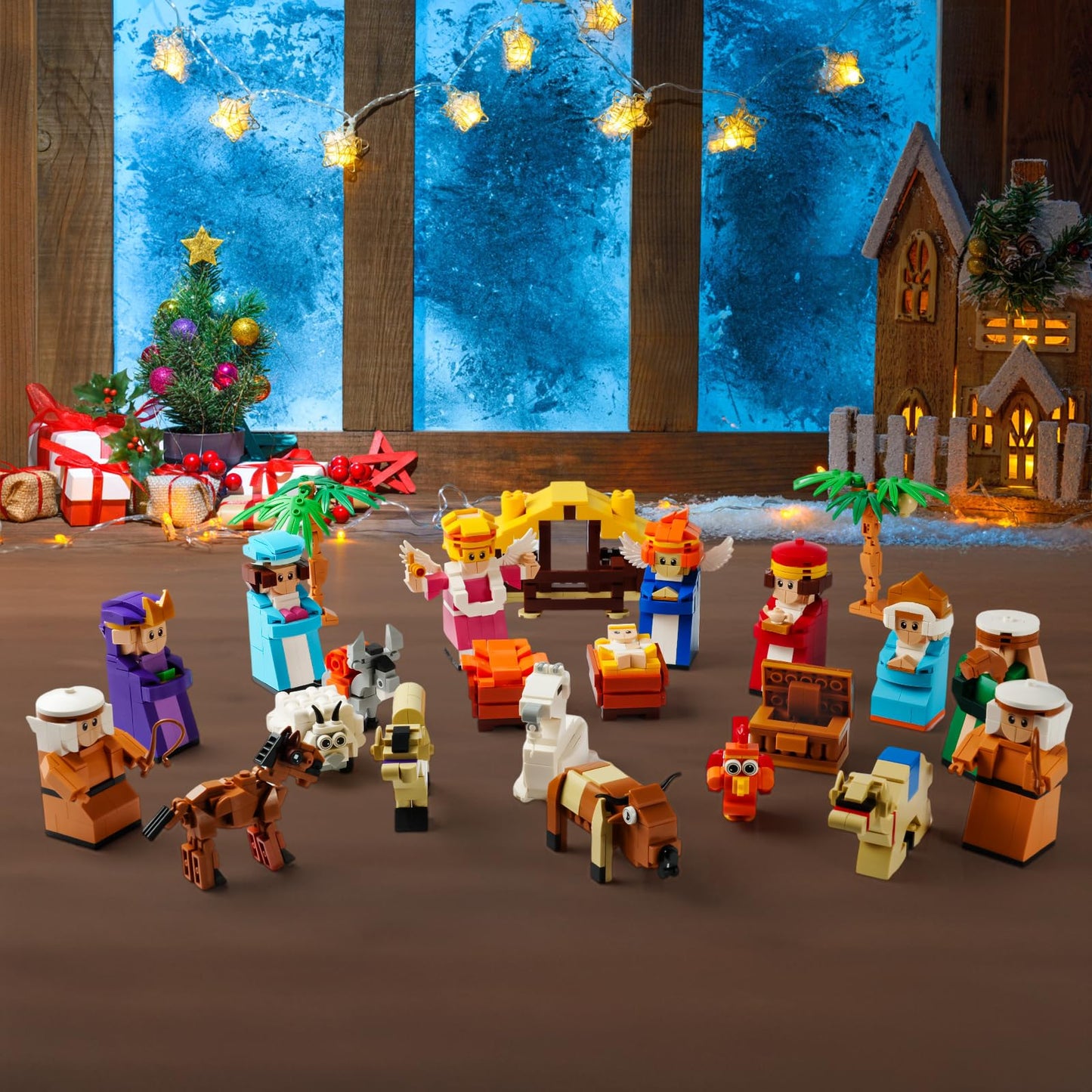 Nativity Advent Calendar 2025 Kids- 24 Days Christmas Giftcountdown Calendar Set 1500 PCS Building Blocks Kits, Stocking Stuffer Building Toys for Boys & Girls, Teens & Adults with Individual Packaging