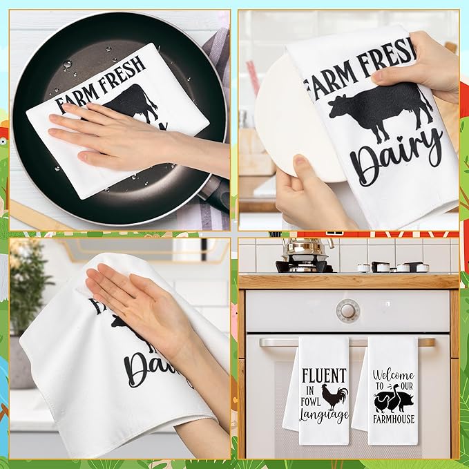 GROBRO7 Farm Animals Hand Towel