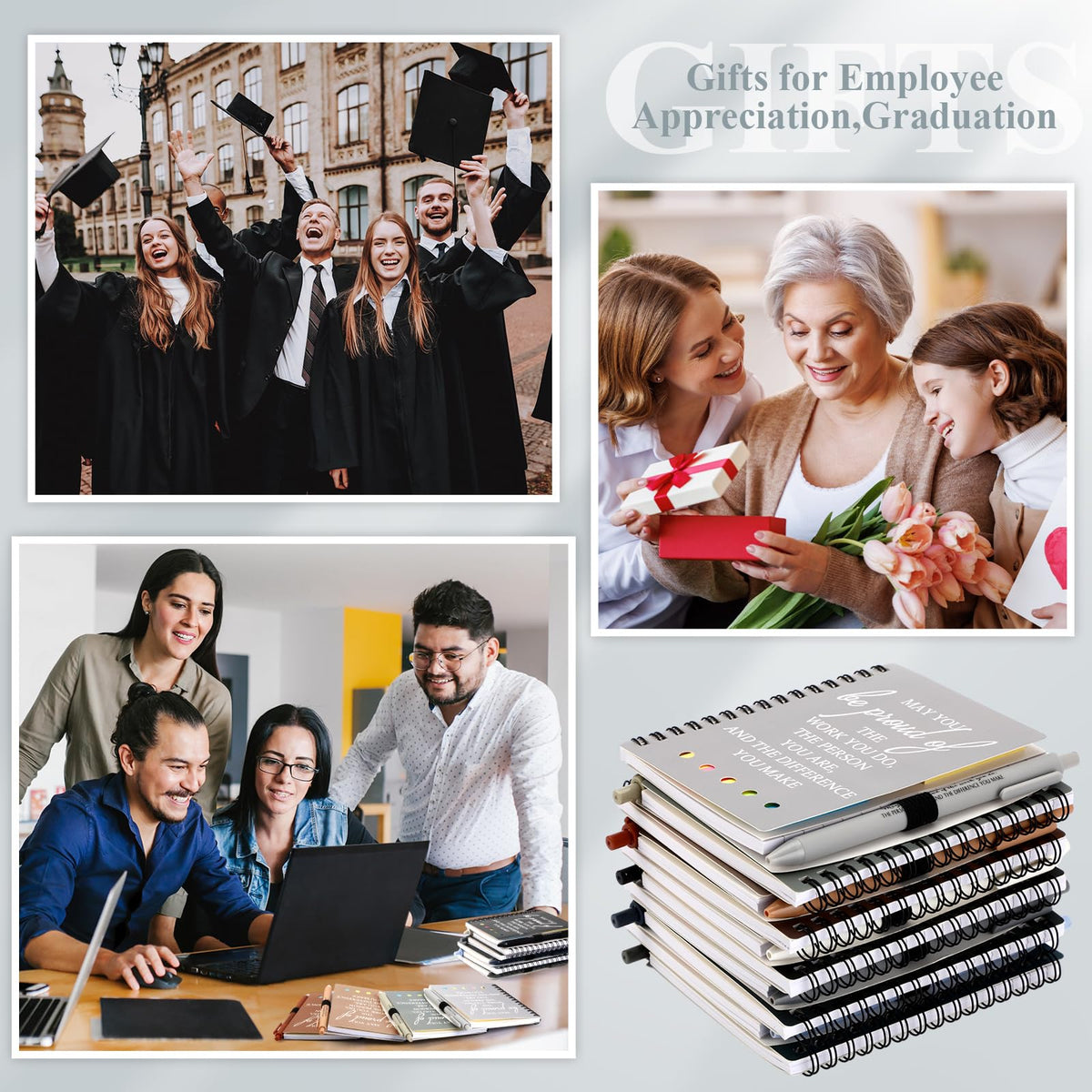 30 Sets Employee Appreciation Gifts Bulk, Administrative Professionals Day Gift with Notebooks, Sticky Notes and Pens, Thank You Gifts for Coworkers, Office Staff, Teachers, Nurses(Boho Color)