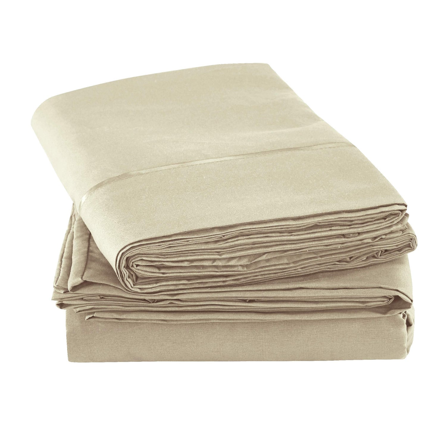 Mueller UltraTemp King Size Sheets Set – 6 Piece Premium Bedding, Silky Soft, Cooling, Deep Pocket up to 16", Breathable Heat Transfer, Wrinkle-Resistant & Hypoallergenic, Cream