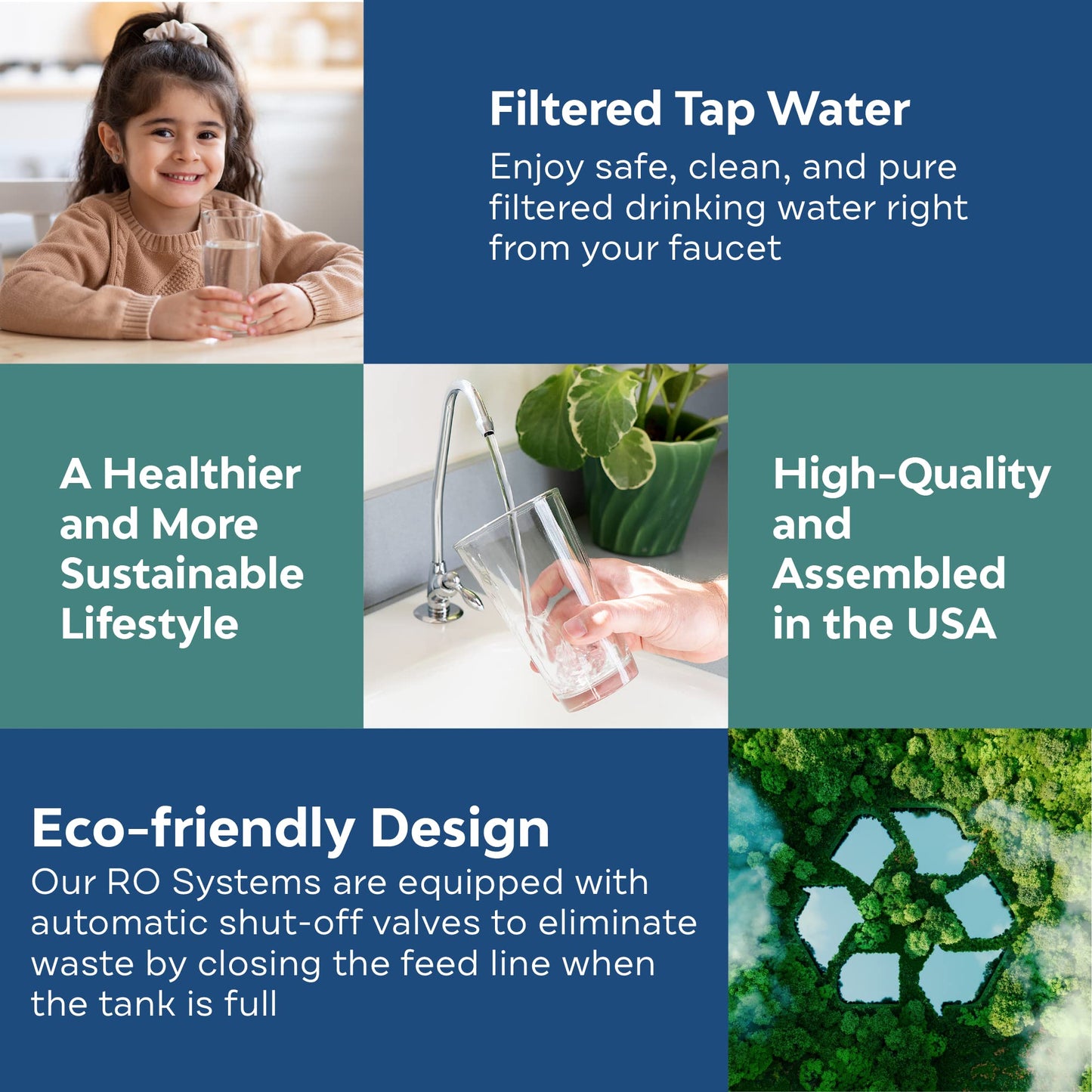 AMI Direct Flow Tankless RO Under-Sink Reverse Osmosis Water Filter System, 600 Gallons Per Day