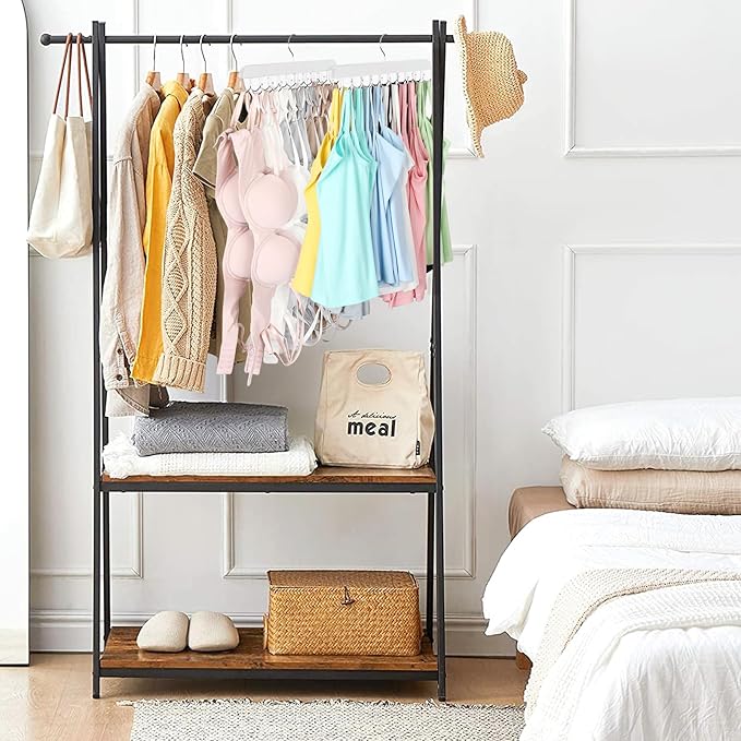 Bra Hanger for Closet, Tank Top Hanger 20 Hooks Capacity Foldable Wood Space