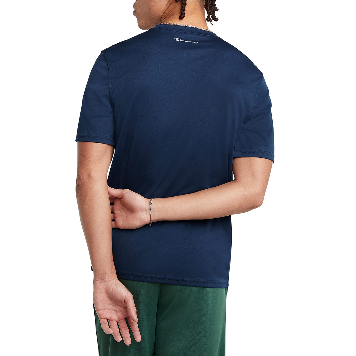 Champion Men's Athletic Short Sleeve T-Shirt, Standard Fit, Moisture Wicking, Anti Odor, Available in Regular Tall, Navy, XX-Large Big