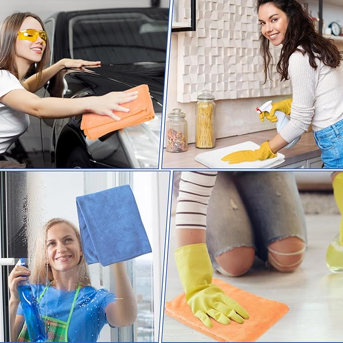 10 Pcs Extra Large Microfiber Cleaning Cloth 30" x 20" Large Floor Microfiber