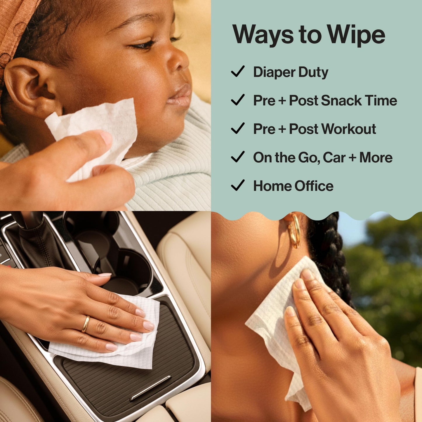 The Honest Company Baby Wipes for Sensitive Skin, Hypoallergenic, Fragrance-Free, Multi-Use, Rose Blossom Design, 576 Count (6 Packs of 96)