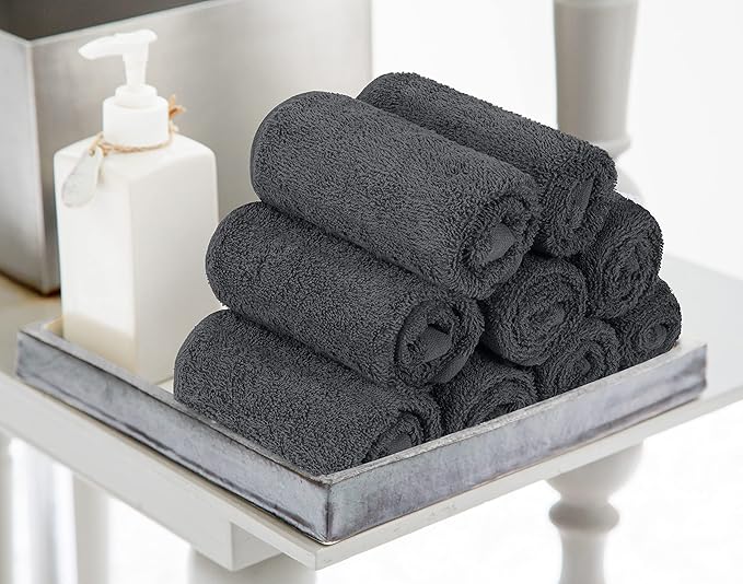 Utopia Towels Cotton Washcloths Set, 100% Ring Spun Cotton, Premium Flannel