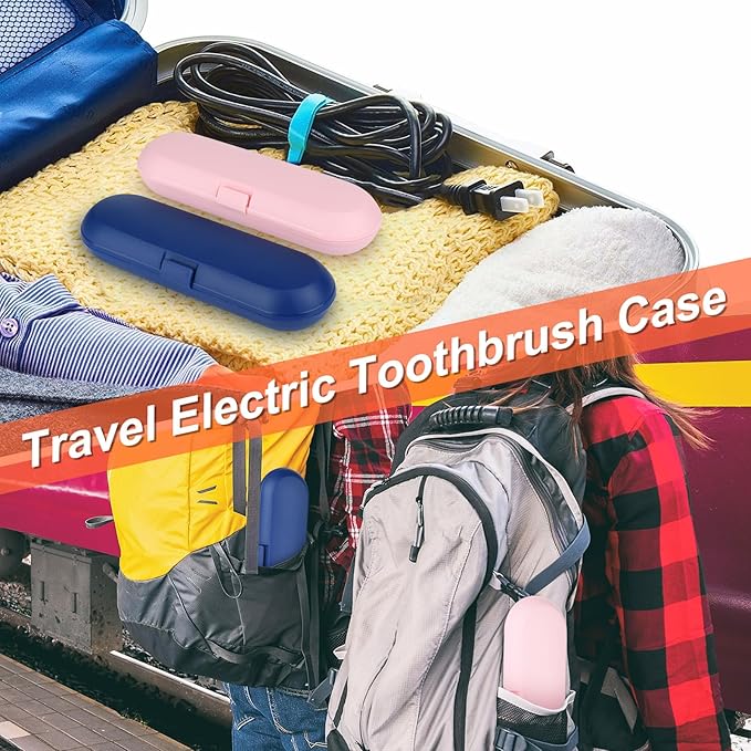 Cosmos Pack of 2 Plastic Travel Case Toothbrush Carrying Case Holder Container