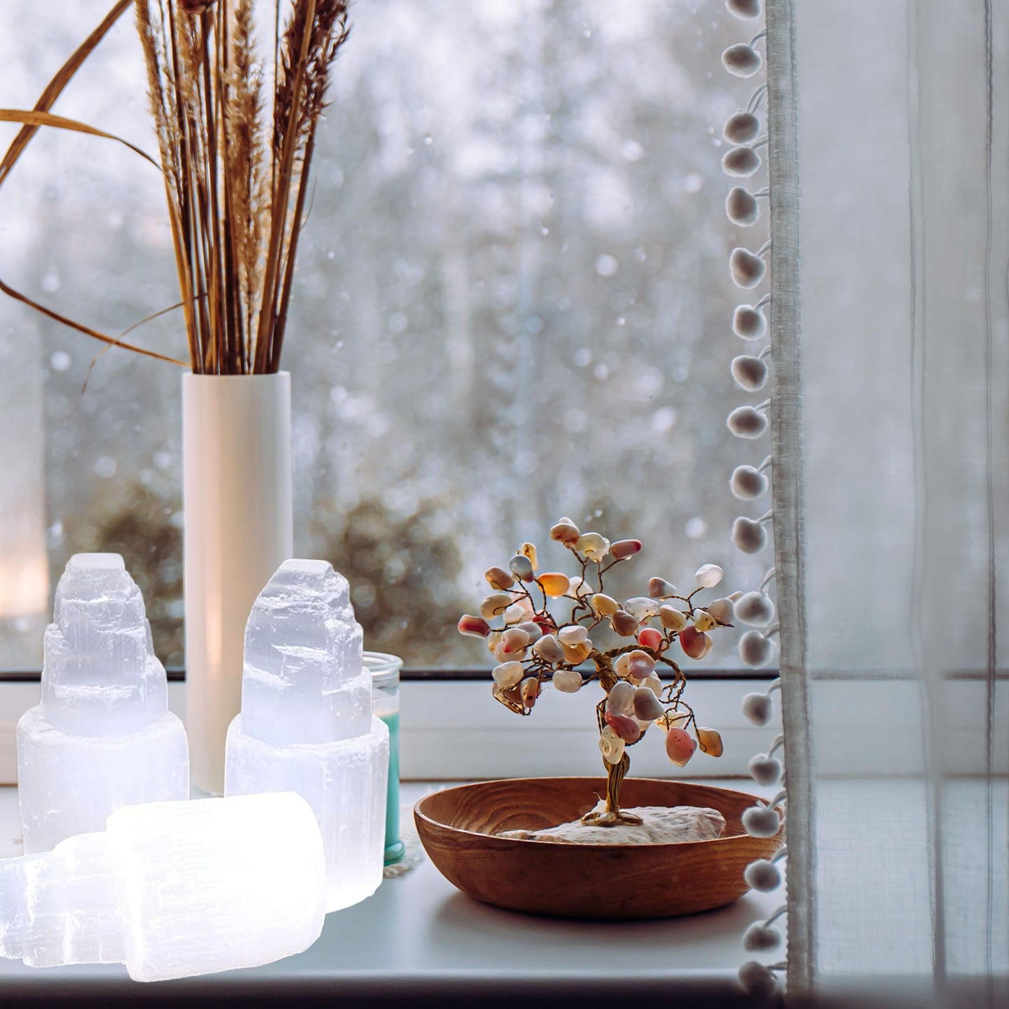 SOUL STICKS Selenite Crystal Towers for Reiki, Healing, and Energy Charging | Made in Morocco | Selenite Iceberg Charging Towers Crystal Skyscraper (2 Inch (Pack of 5))