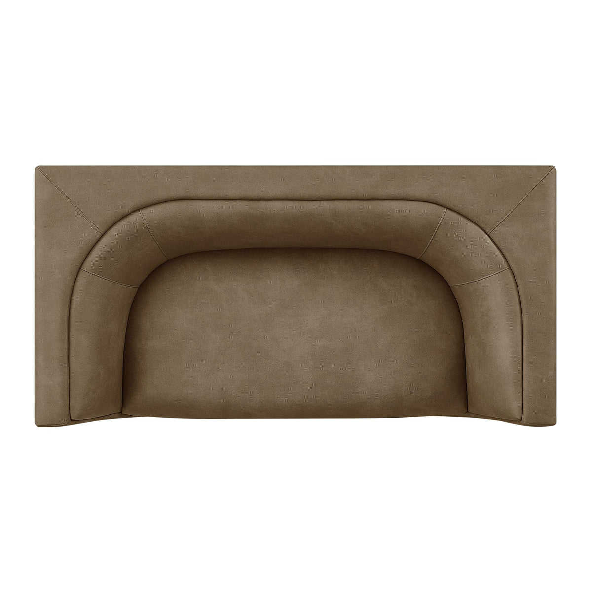 Modway Hilda 67 Inch Modern Curved Back Faux Leather Loveseat in Mushroom – Vegan Leather Upholstered 2-Seat Sofa for Living Room, Apartment, Office