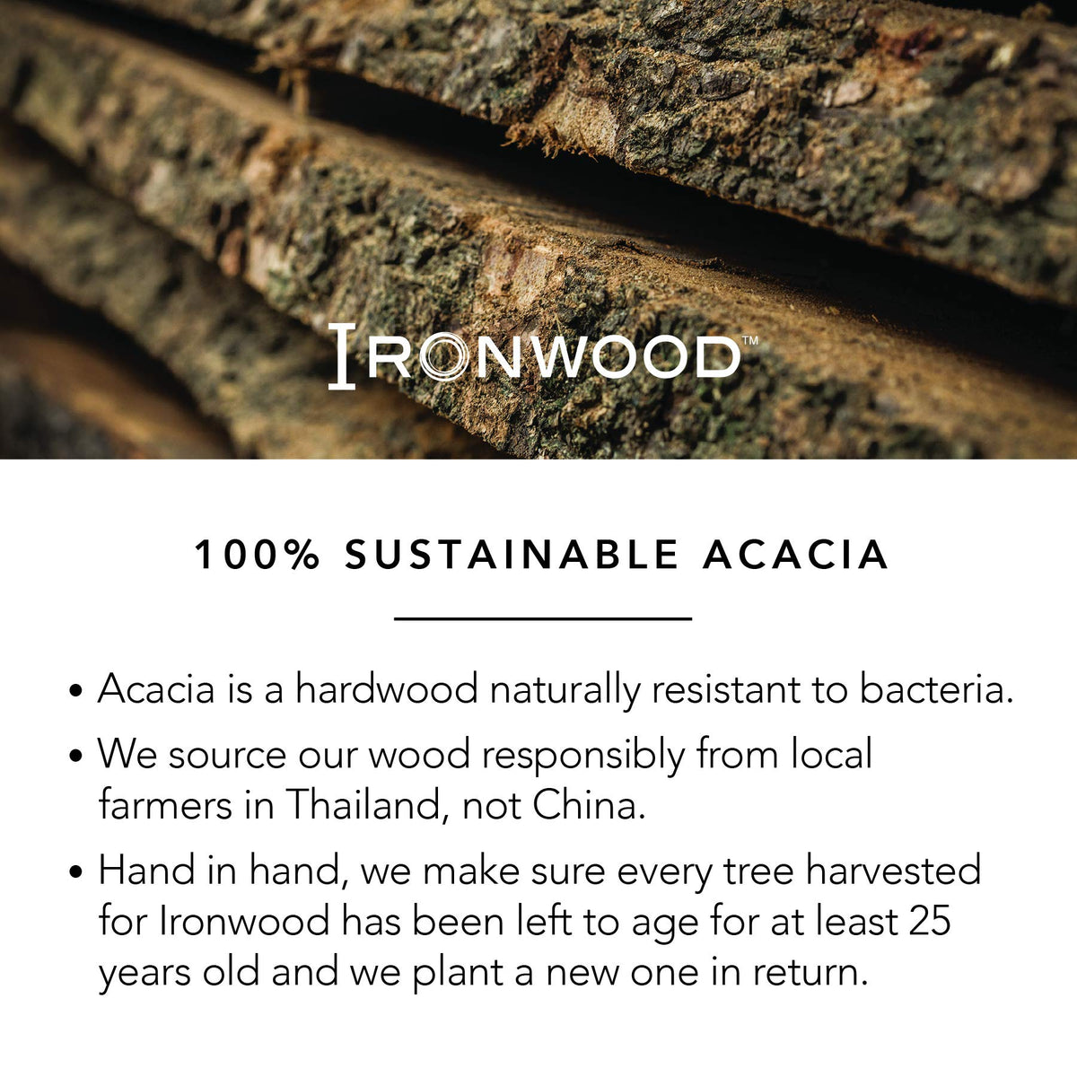 Ironwood Gourmet Square Cutting Board, Acacia Wood 0.5 x 9 x 9 inches